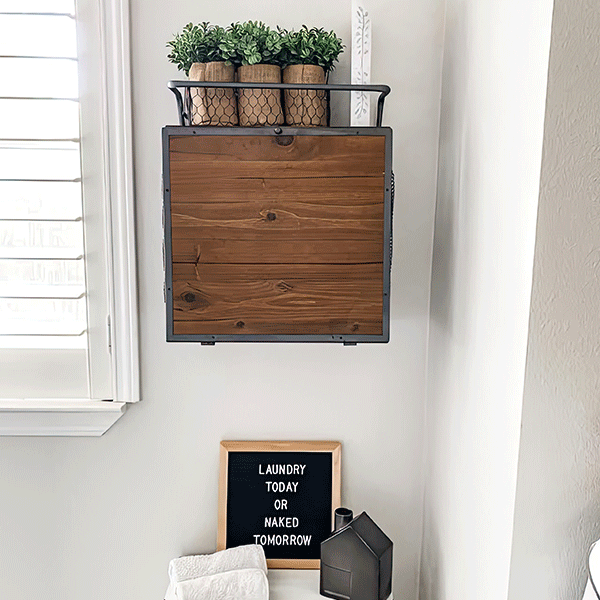Wall Mounted Cubby with Fold Down Wall Shelf