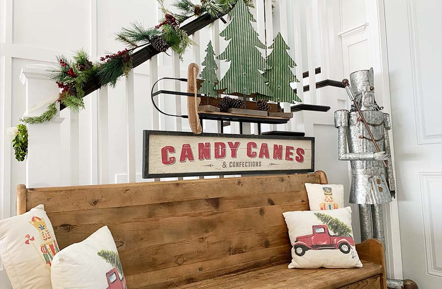 Corrugated Metal Christmas Tree Cutouts, Set of 3