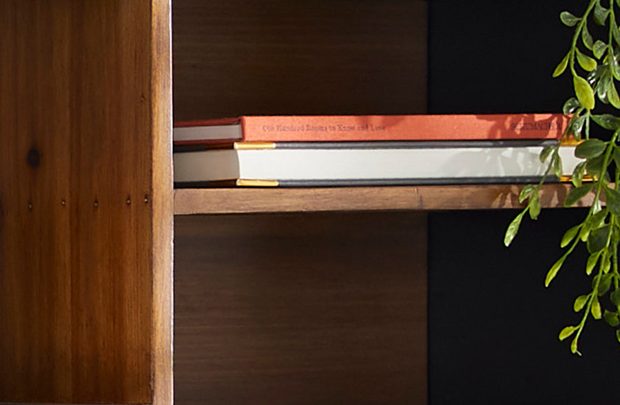 Wooden Cubby Shelf with Hook System