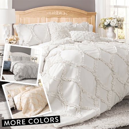 Ribbon Embroidery Bedding, Pick Your Color/Style