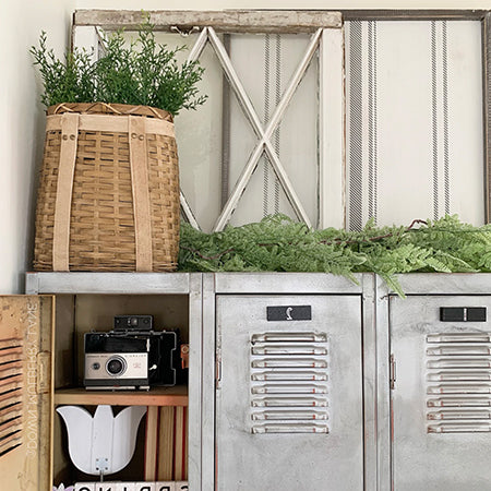 Woven Bamboo Hanging Wall Basket