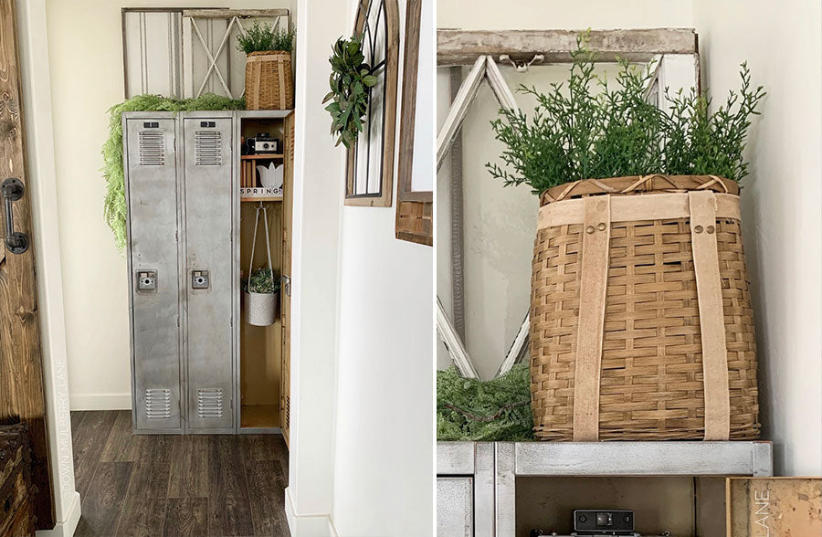 Woven Bamboo Hanging Wall Basket