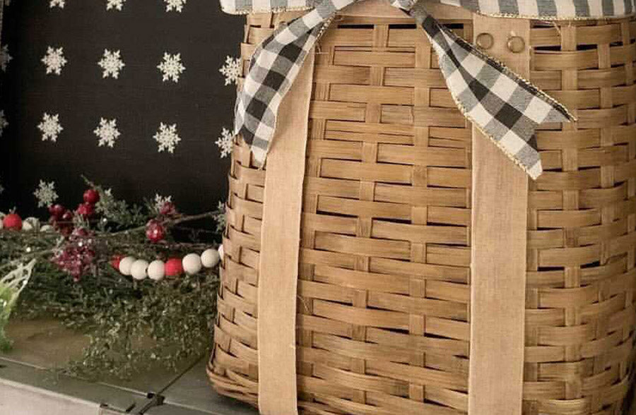 Woven Bamboo Hanging Wall Basket