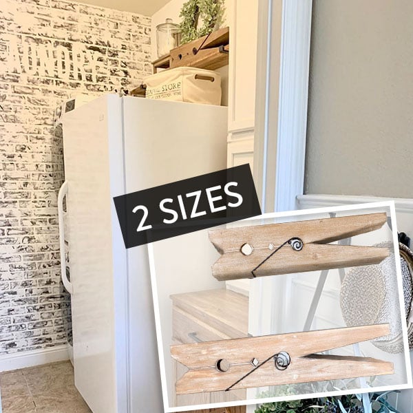 Oversized Wooden Clothespin Shelf, Pick Your Size