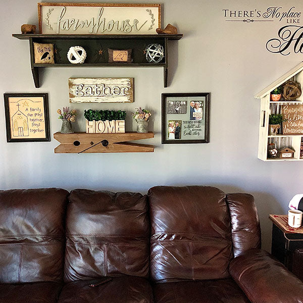 Oversized Wooden Clothespin Shelf, Pick Your Size