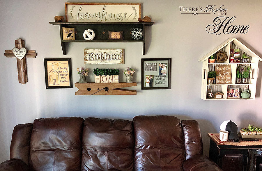 Oversized Wooden Clothespin Shelf, Pick Your Size