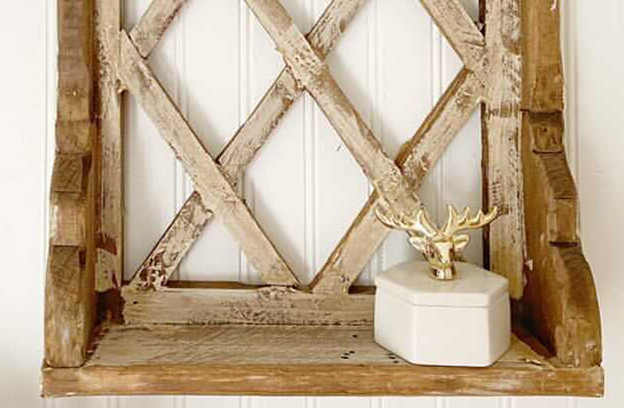 Framed Latticework Shelf, Pick Your Color