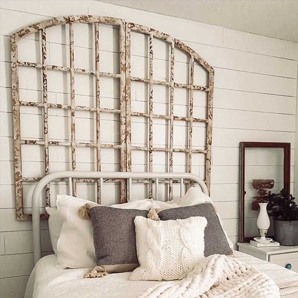 HUGE Distressed Hinged Window Frames, Set of 2