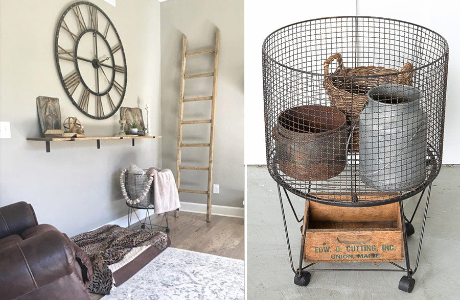Large Vintage Rolling Storage Cart