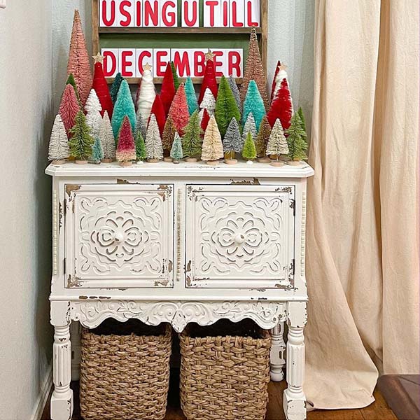 Antique-Inspired Chippy White Wooden Cabinet