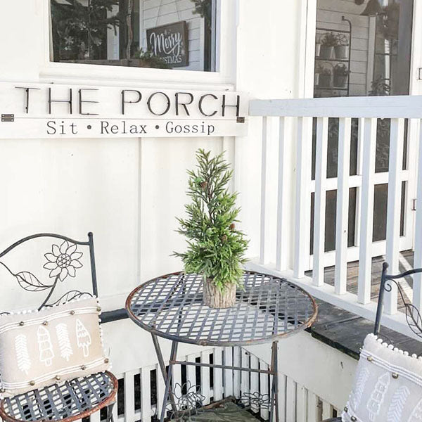 47 Inch "The Porch" 3-D Metal and Wooden Sign