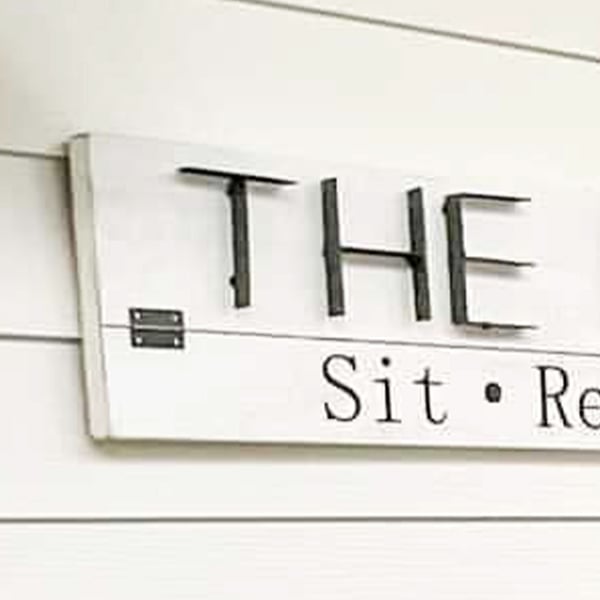 47 Inch "The Porch" 3-D Metal and Wooden Sign