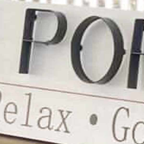 47 Inch "The Porch" 3-D Metal and Wooden Sign