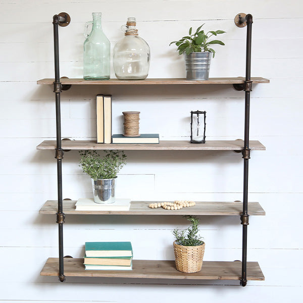 HUGE 4 Tier Open Pipe Shelving Unit