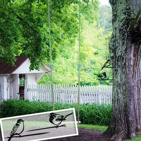Bird Perch Iron Stakes, Set of 2