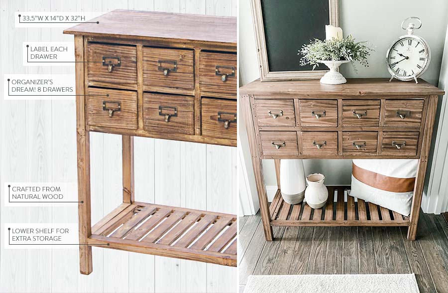 Apothecary Wooden Table