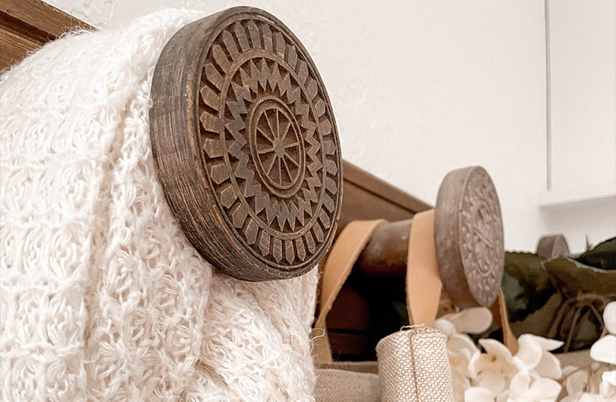 Ornate Knob Wall Hook System