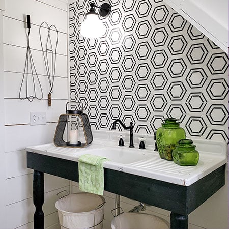 Large Rounded Triangle Pierced Black Metal Candle Lantern