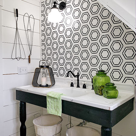 Large Rounded Triangle Pierced Black Metal Candle Lantern