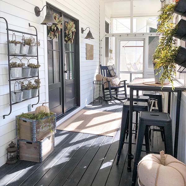 Natural Metal Wall Planter with Buckets