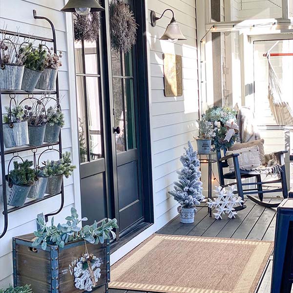 Natural Metal Wall Planter with Buckets