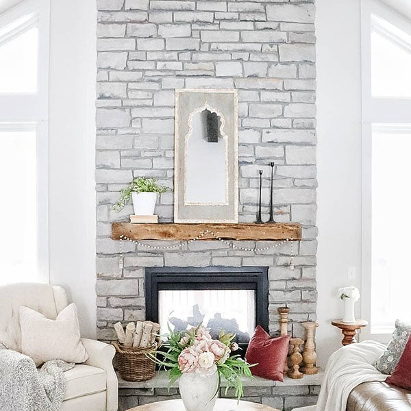 Painted Wooden Mirror