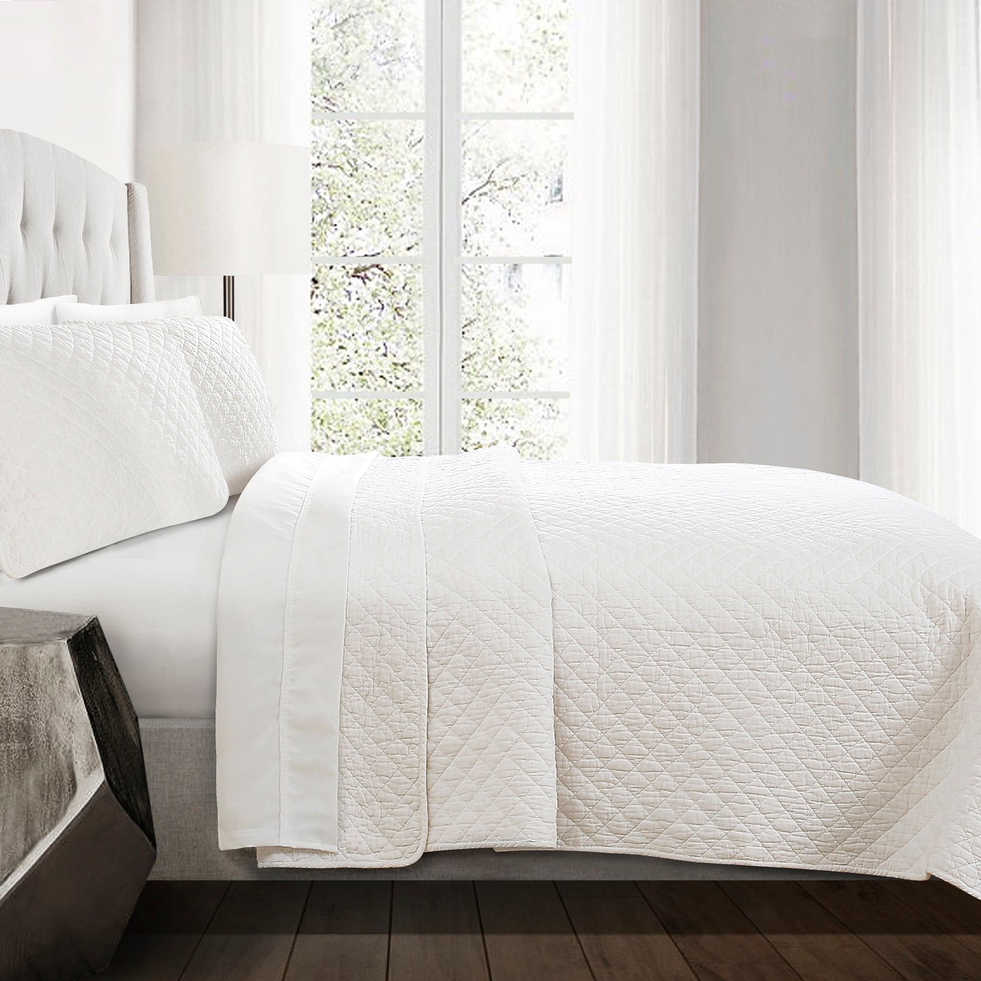 Ava Diamond Oversized Cotton Quilt Set-Tolkye