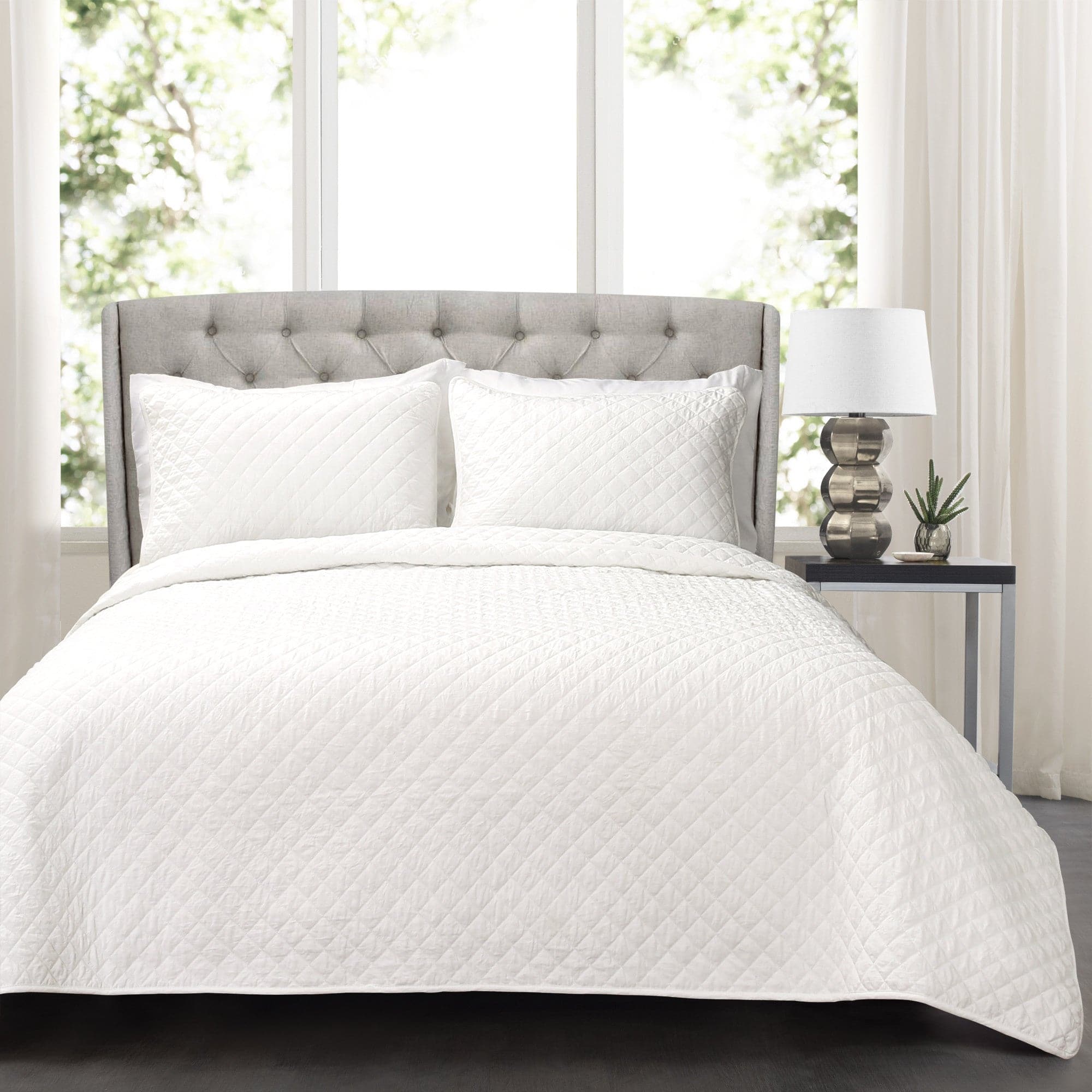 Ava Diamond Oversized Cotton Quilt Set-Tolkye