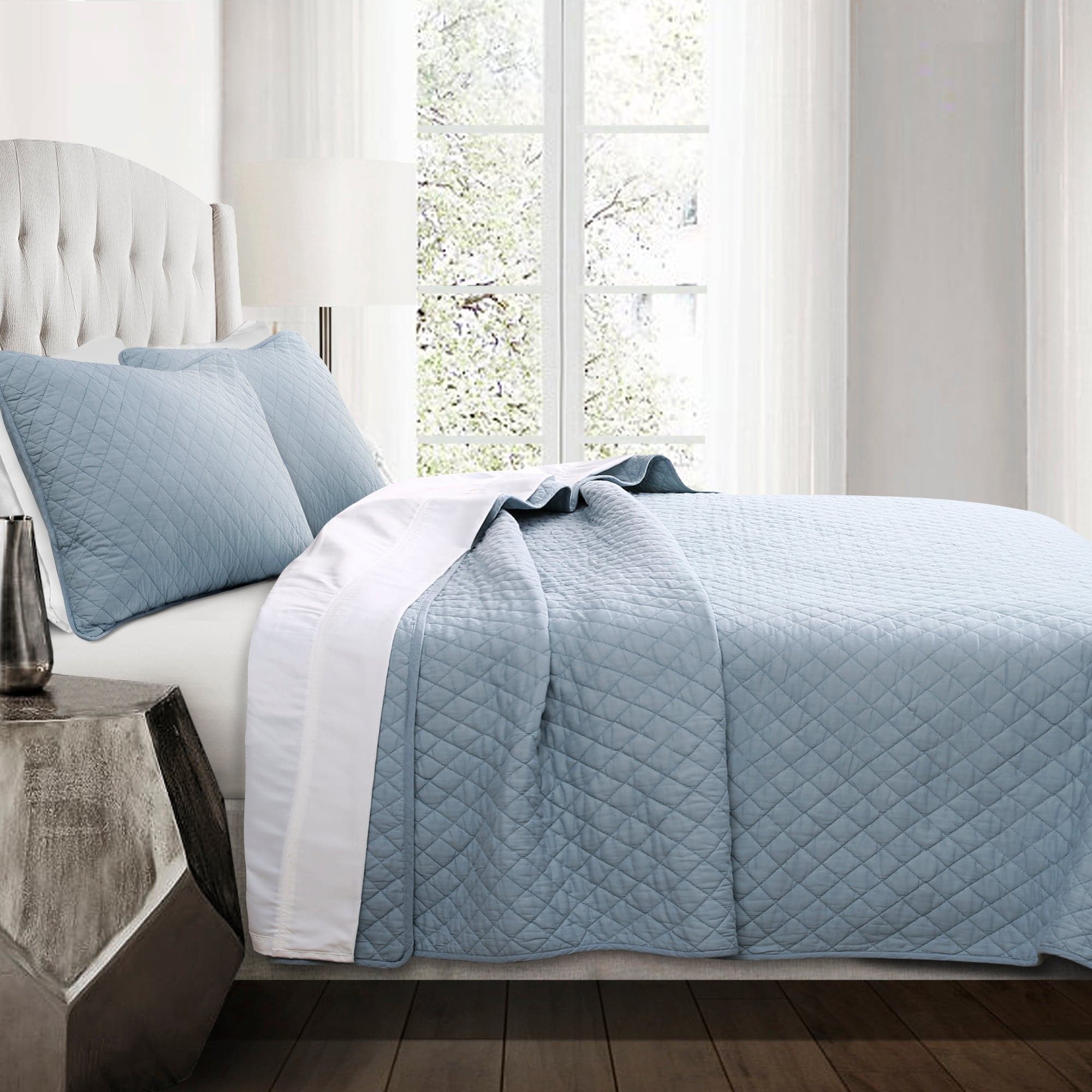 Ava Diamond Oversized Cotton Quilt Set-Tolkye