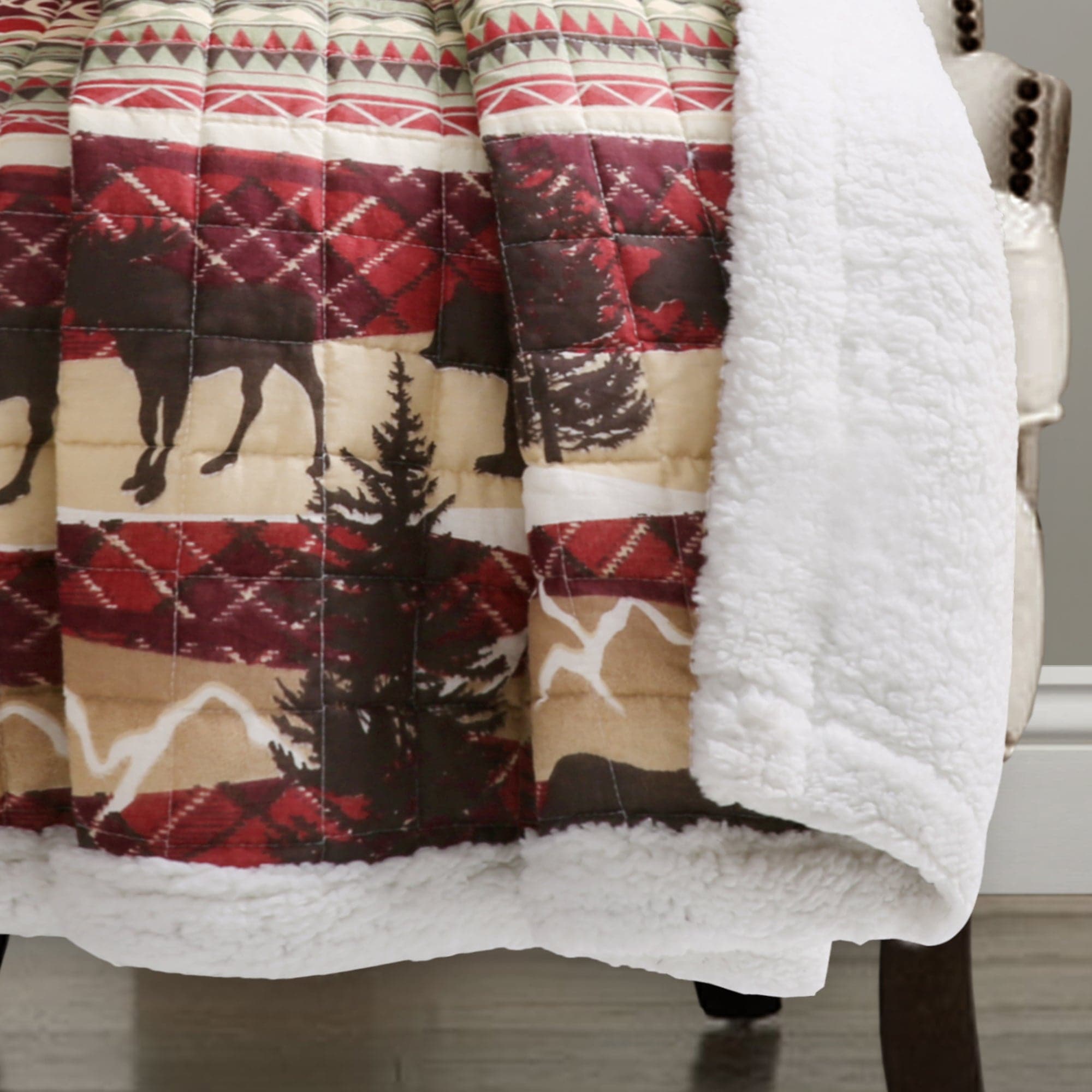 Holiday Lodge Sherpa Throw-Tolkye