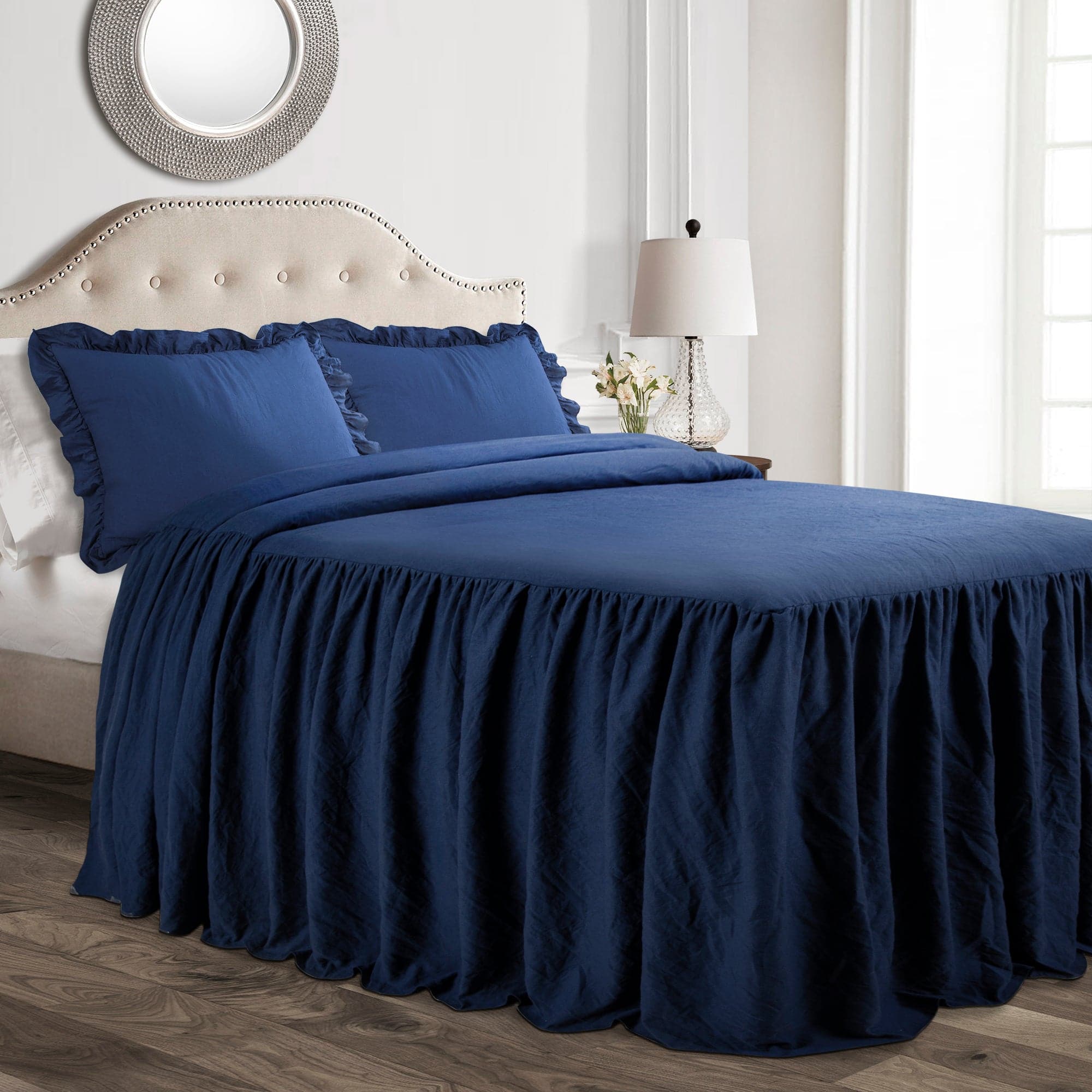 Ruffle Skirt Bedspread Set-Tolkye