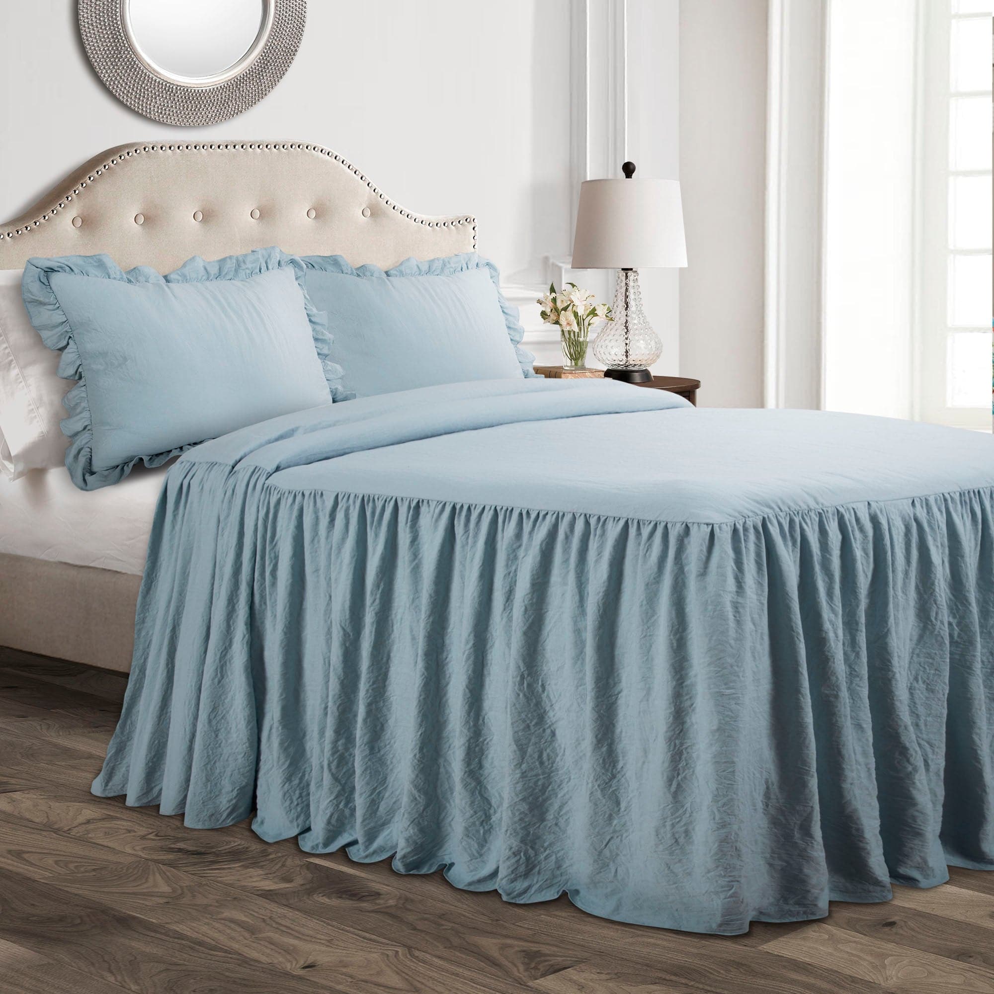 Ruffle Skirt Bedspread Set-Tolkye