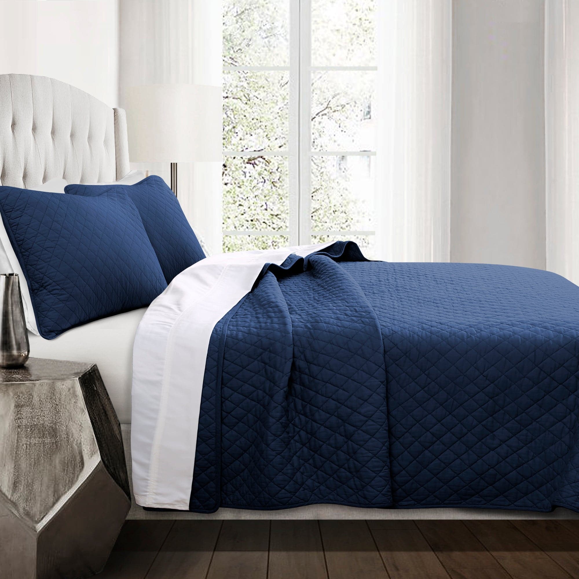 Ava Diamond Oversized Cotton Quilt Set-Tolkye