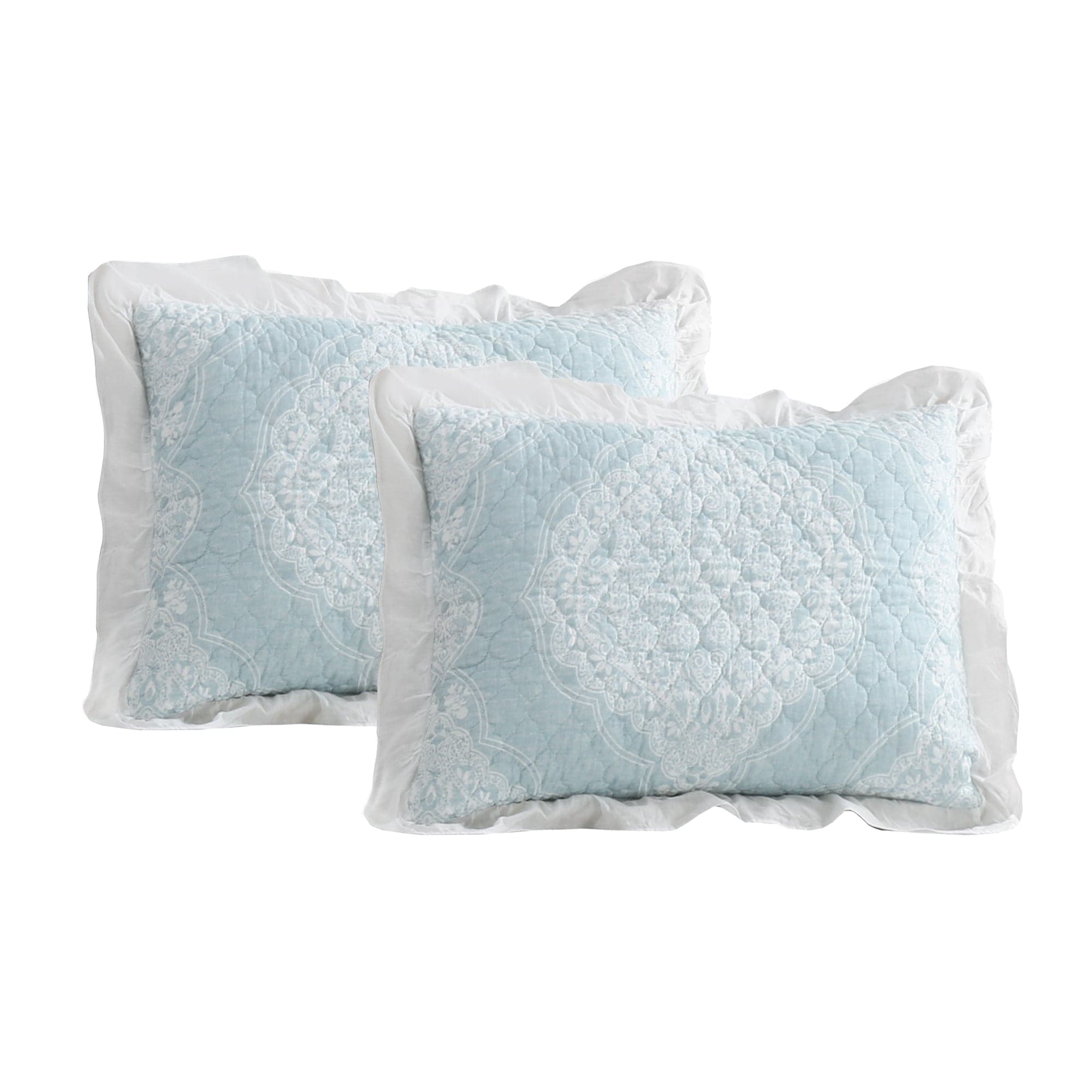 Lucianna Ruffle Edge Cotton Bedspread Set-Tolkye