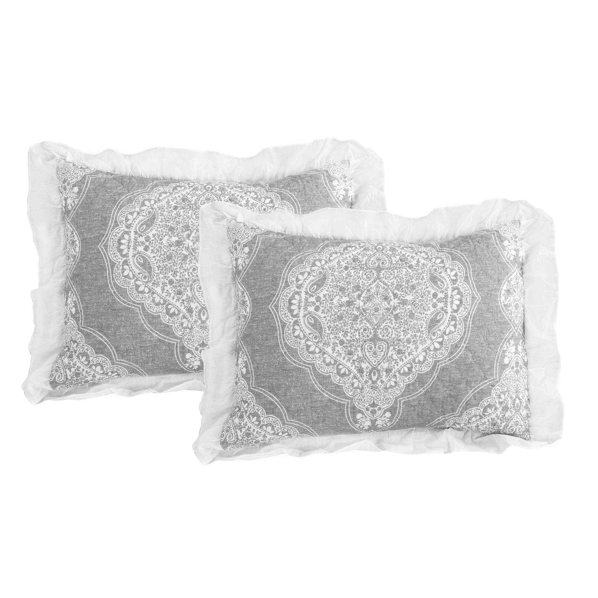 Lucianna Ruffle Edge Cotton Bedspread Set-Tolkye