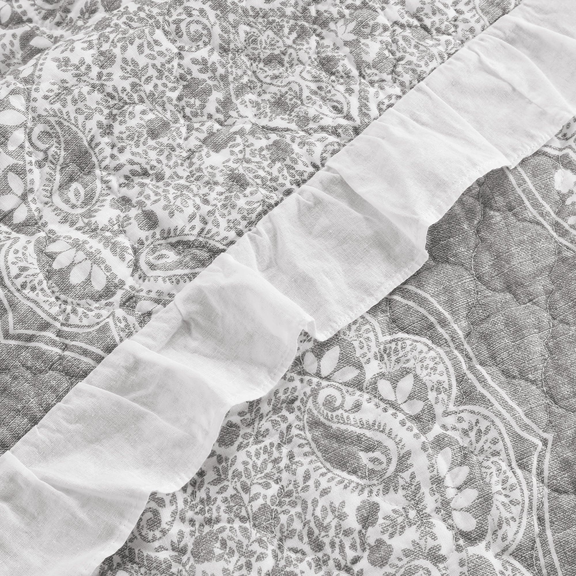 Lucianna Ruffle Edge Cotton Bedspread Set-Tolkye