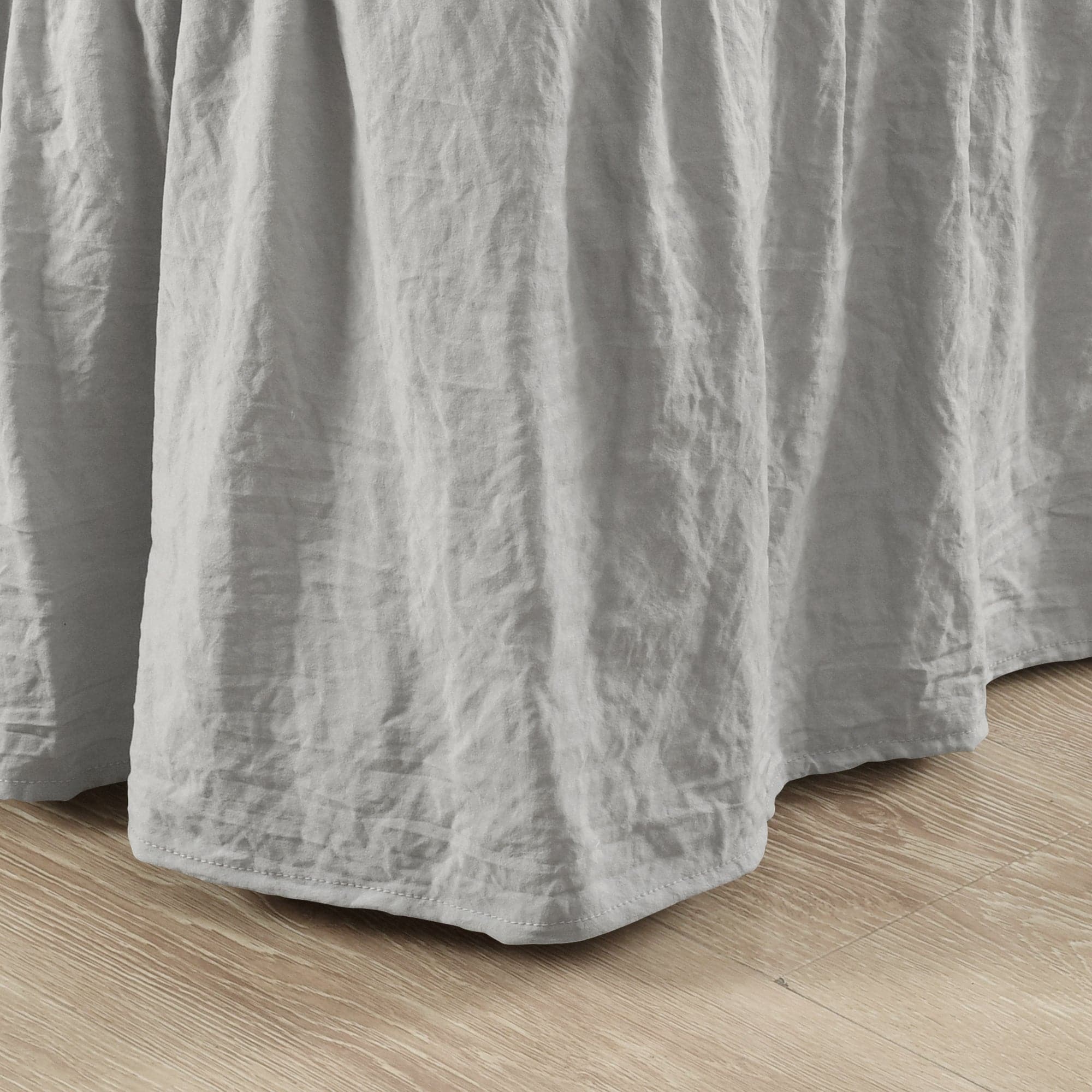 Ruched Ruffle Elastic Easy Wrap Around Bed Skirt-Tolkye