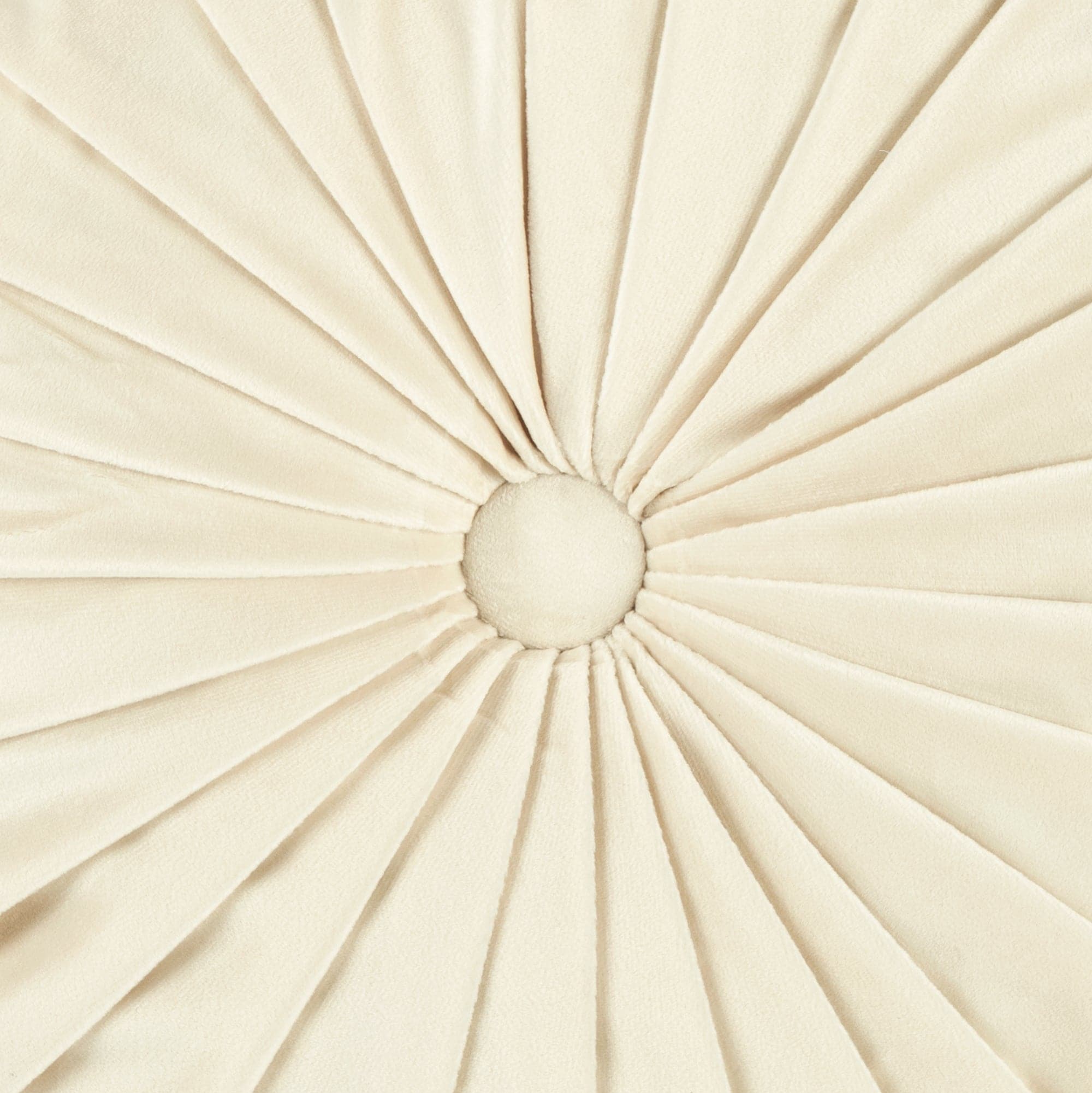 Round Pleated Soft Velvet Throw Pillow-Tolkye
