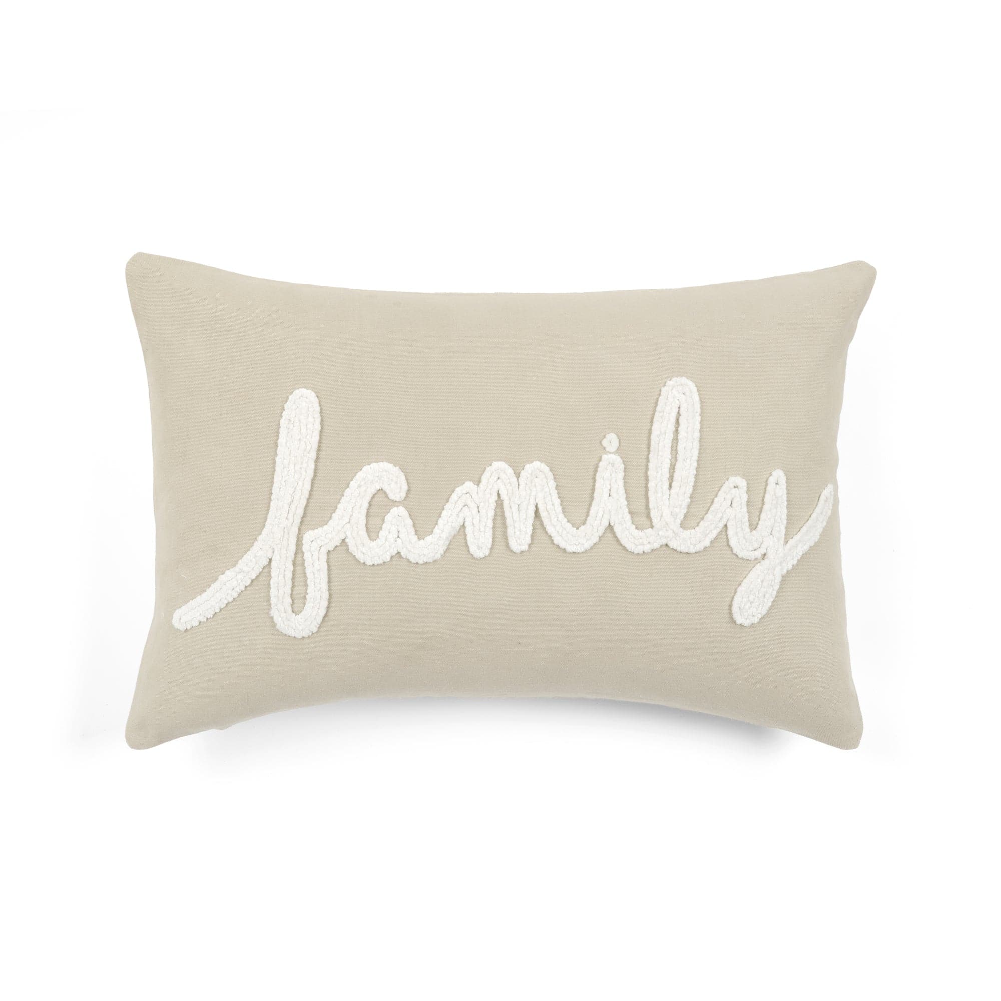 Family Chenille Embroidery Decorative Pillow Cover-Tolkye