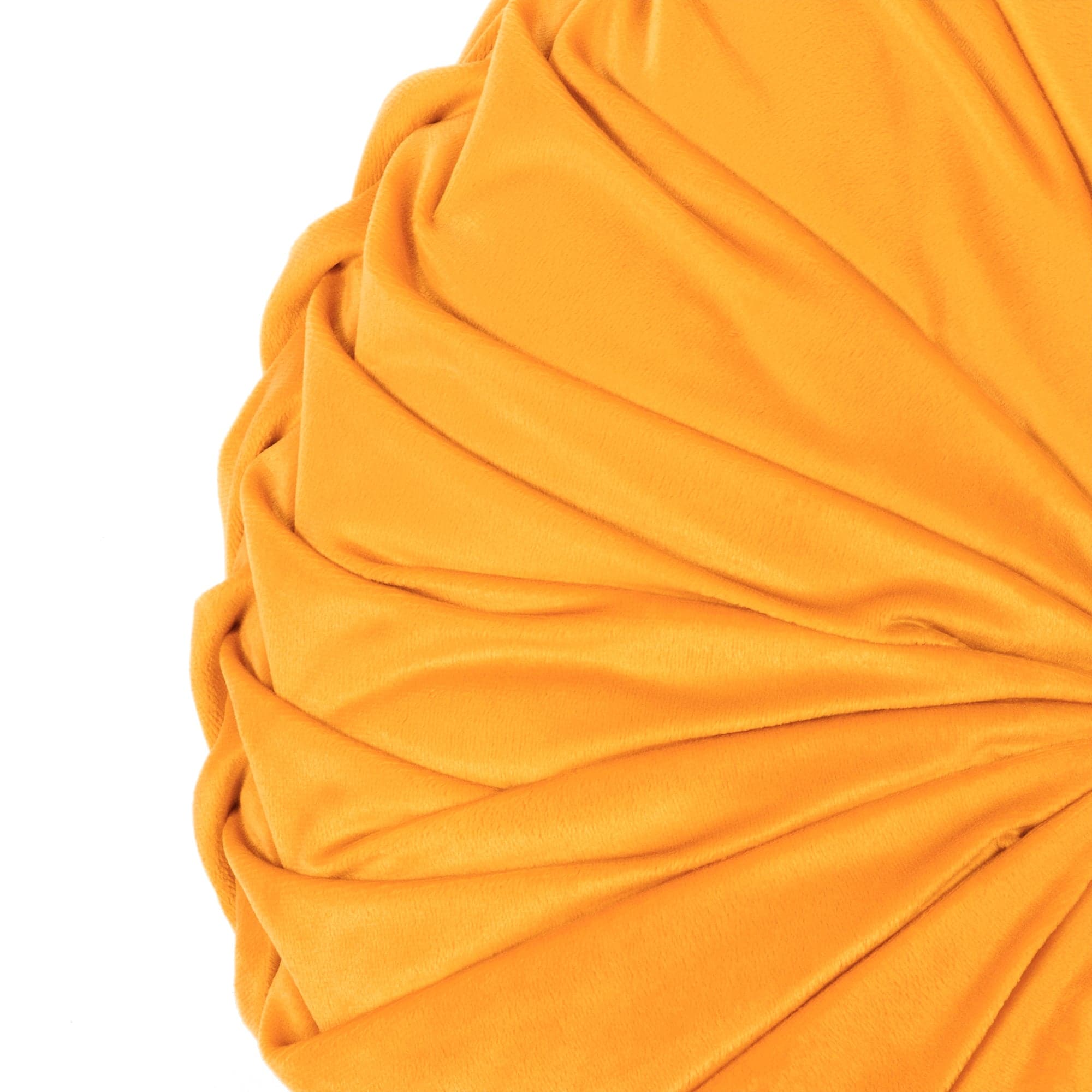 Round Pleated Soft Velvet Throw Pillow-Tolkye