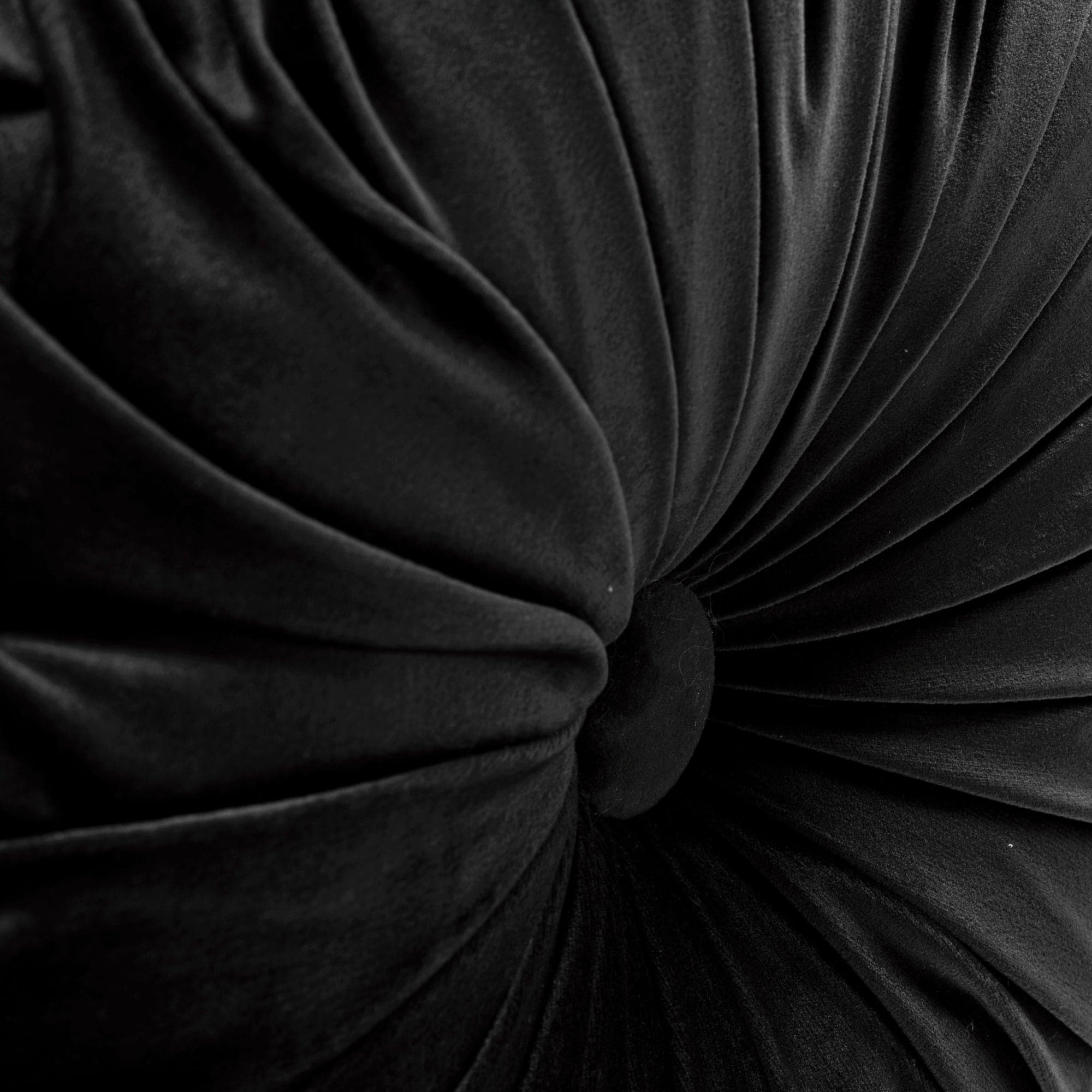 Round Pleated Soft Velvet Throw Pillow-Tolkye