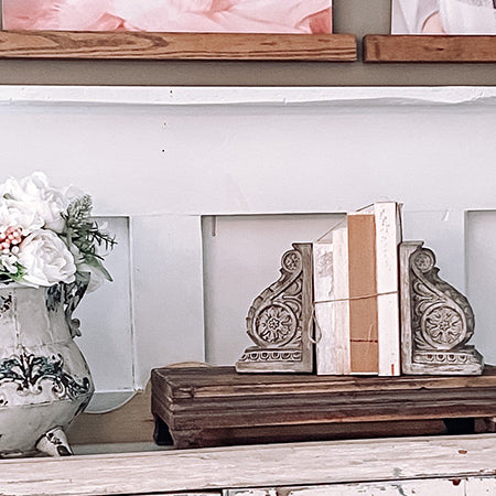 Classic Chunky Corbel Bookends, Set of 2