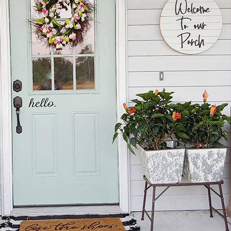 Galvanized Double Planters With Stand