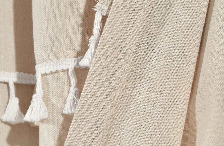 Curtain Panel Set with Tassel Detail, Pick Your Color