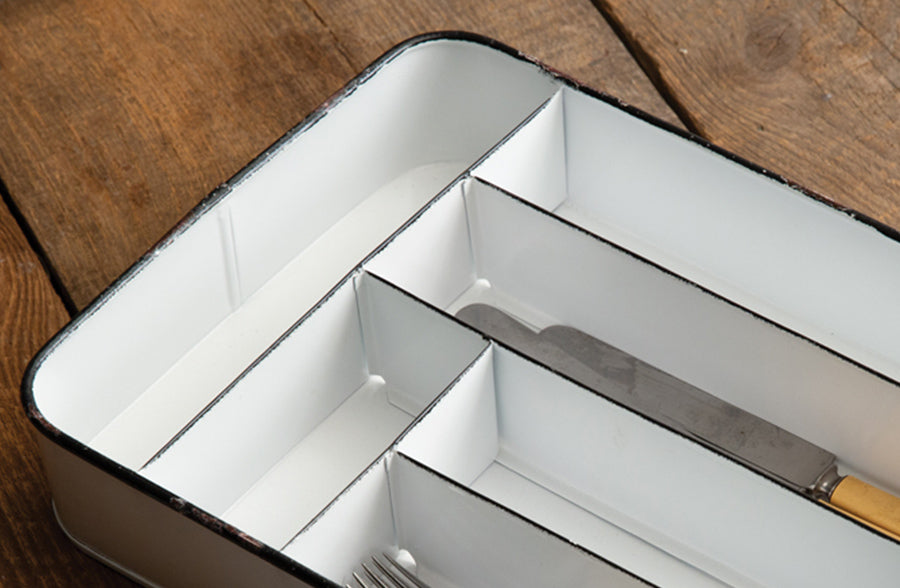 Chippy Enamel Cutlery Tray