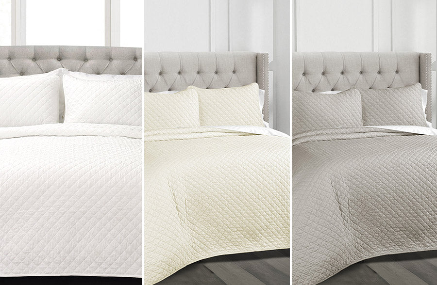 Hand Made Reversible Patchwork Quilt with 2 Shams,  Pick Your Size/Color