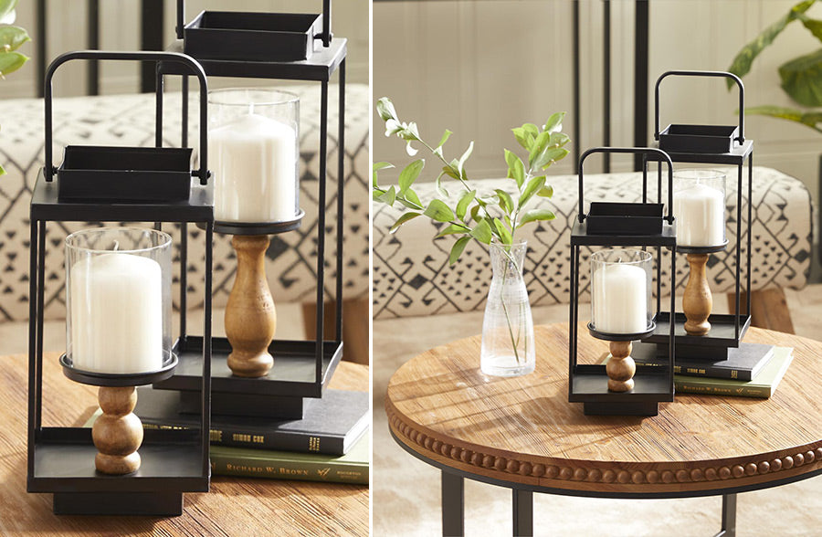 Metal Candle Lanterns, Set of 2 | Pick Your Style