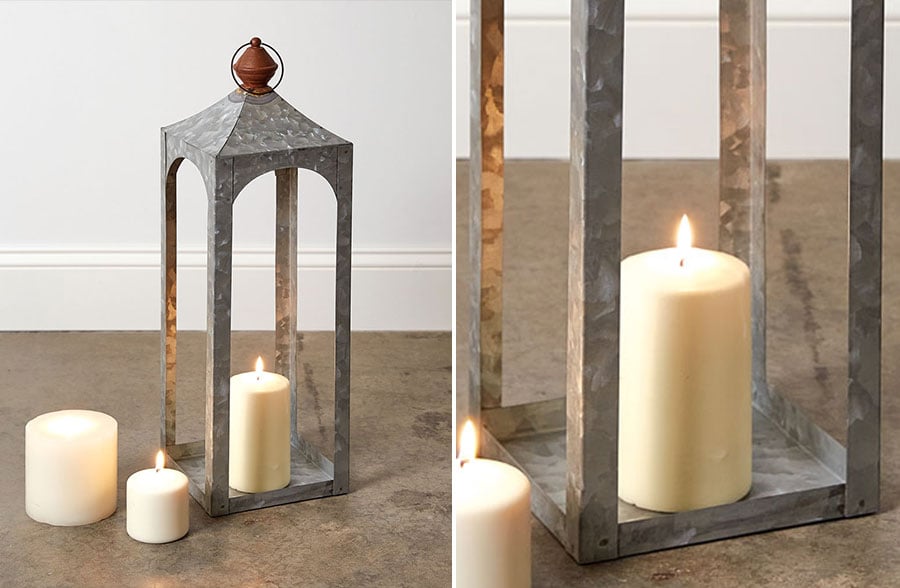 Open Frame Metal Lantern, Pick Your Size