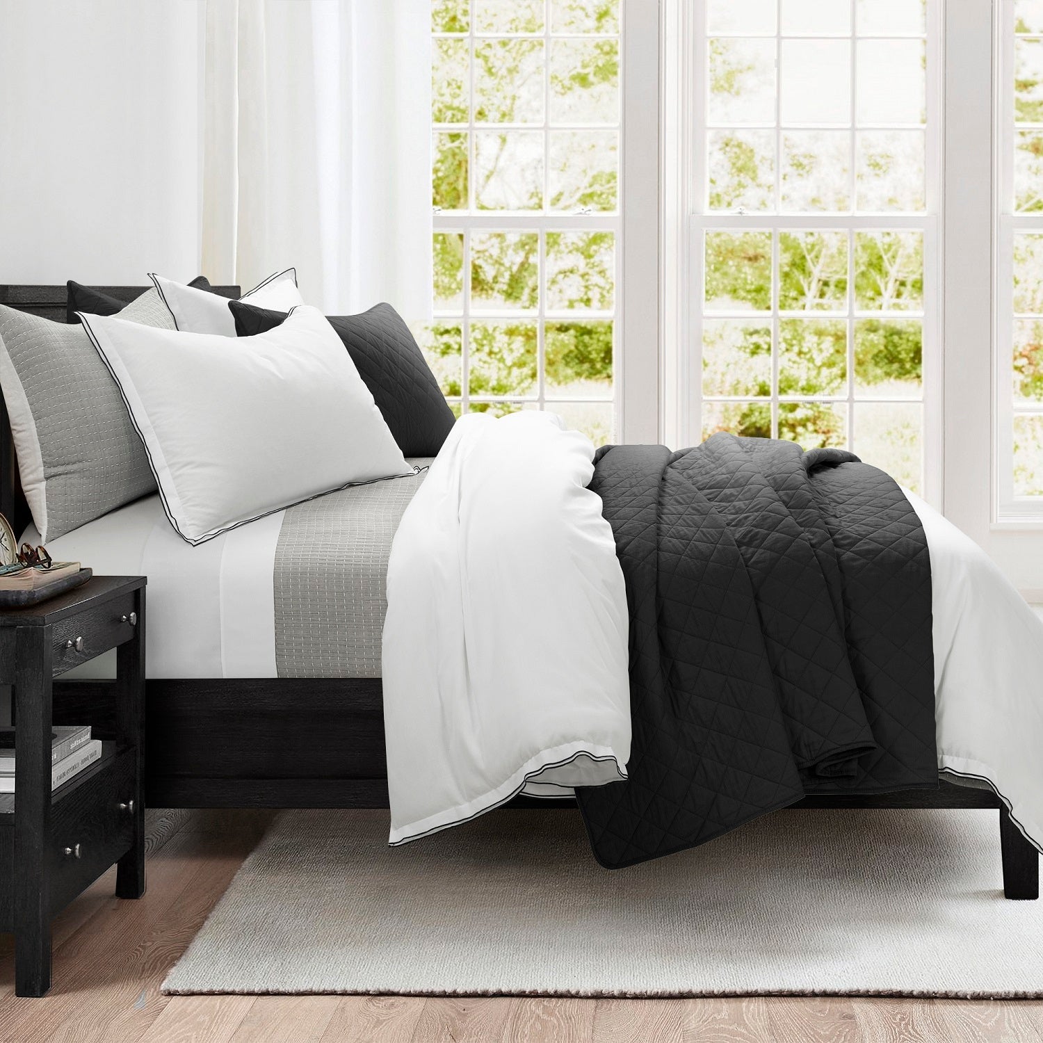 Ava Diamond Oversized Cotton Quilt Set-Tolkye