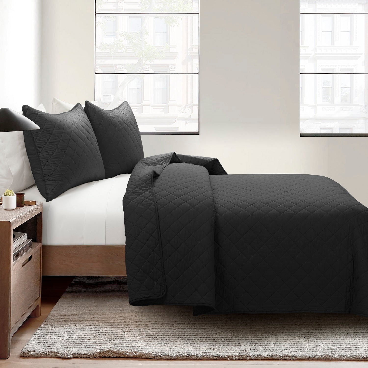 Ava Diamond Oversized Cotton Quilt Set-Tolkye